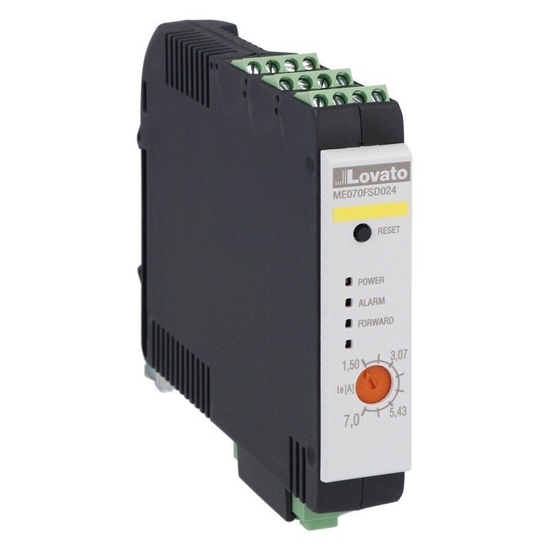ME070FSD024 Lovato ME Electronic Direct-on-line Starter 7A &amp; STO (Safe Torque Off) Emergency Stop 24V DC 1.5-7A