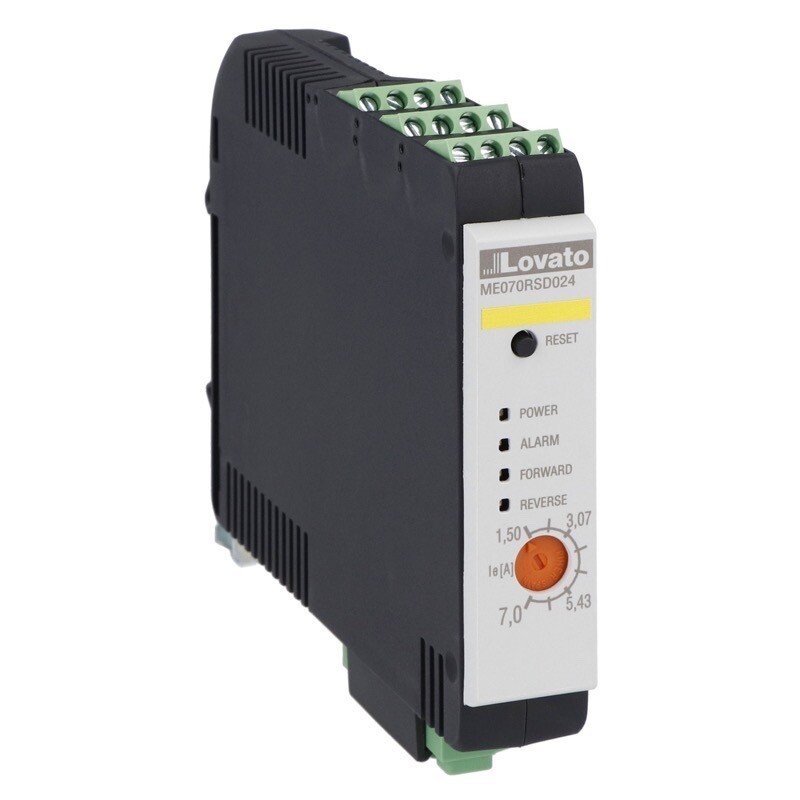 ME070RSD024 Lovato ME Electronic Reversing Starter 7A &amp; STO (Safe Torque Off) Emergency Stop 24V DC 1.5-7A