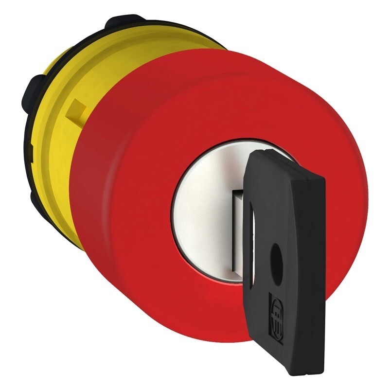 ZB5AS934 Schneider Harmony XB5 Red 30mm Emergency Stop Pushbutton Actuator Red22.5mm Mechanical Latching/Key to Release