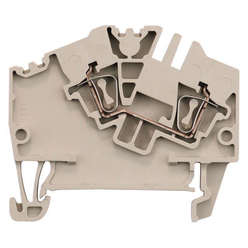 1772060000 Weidmuller Z Series ZDU 2.5-2 Feed-through Terminal Tension-clamp Connection 2.5mm2 800V 24A Dark Beige