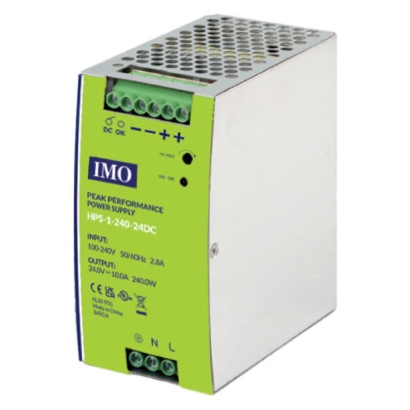 HPS-1-240-24DC IMO HPS Series Power Supply 90-264V AC Input 24VDC 240W 10A High Peak Power