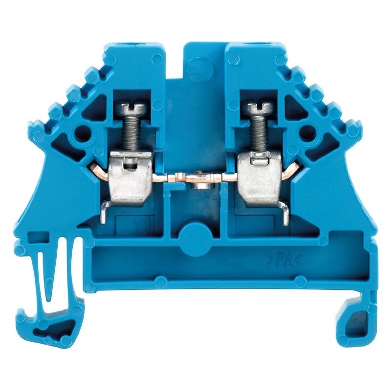 1023780000 Weidmuller W Series WDU 2.5N BL Feed-through Terminal Block Screw Connection Blue 2.5mm2 24A 500V