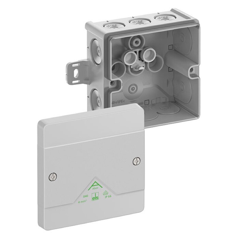 80440101 Spelsberg Abox 040 AB-L Polypropylene 102 x 102 x 57mmD Grey without Terminals with External Fixing Lugs IP66
