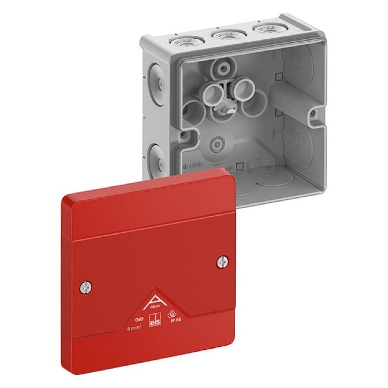 80470001 Spelsberg Abox 040-L/SB Polypropylene 102 x 102 x 57mmD Grey with Red Cover without Terminals IP66