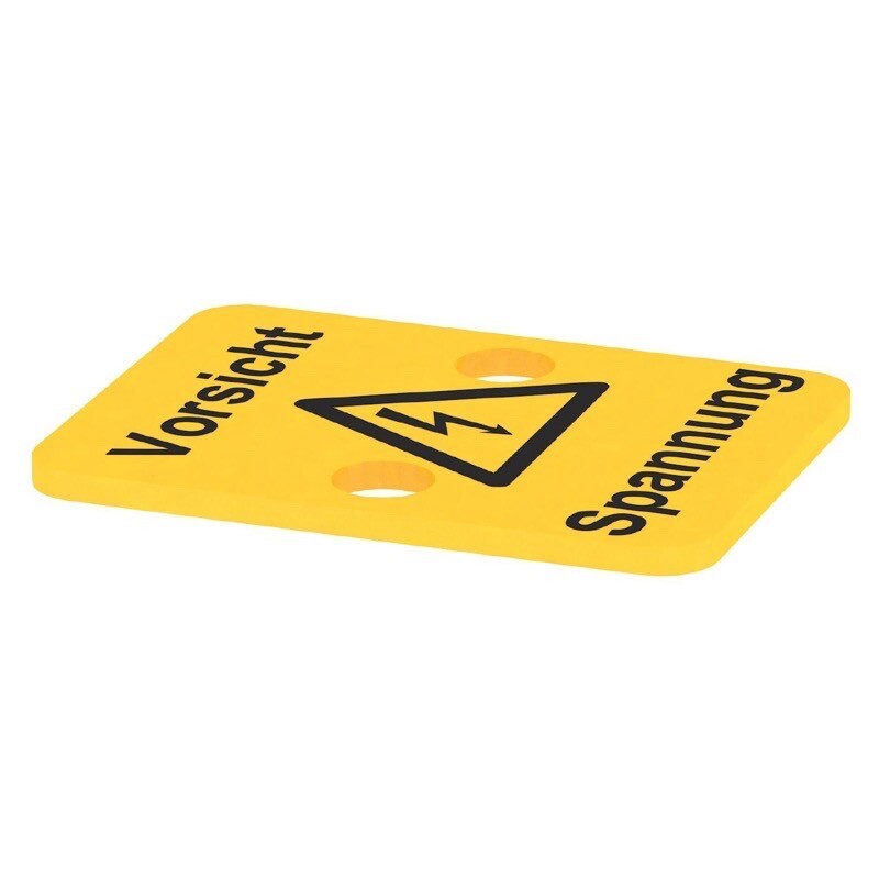 0196600000 Weidmuller SAK Series AD 4 SAK6N Terminal Cover Yellow PVC Height Series25mm Width: 31.6mm Depth: 1mm V-2