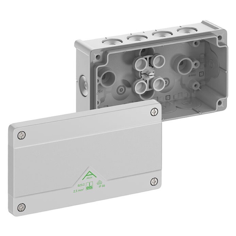 80240201 Spelsberg Abox 025/2-L Polypropylene 152 x 87 x 52mm Grey without Terminals IP66