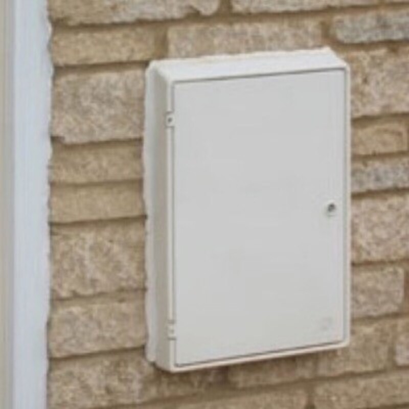 EMB-RG Recessed GRP Electricity Meter Box 600H x 430W x 220mmD Weather Resistant White