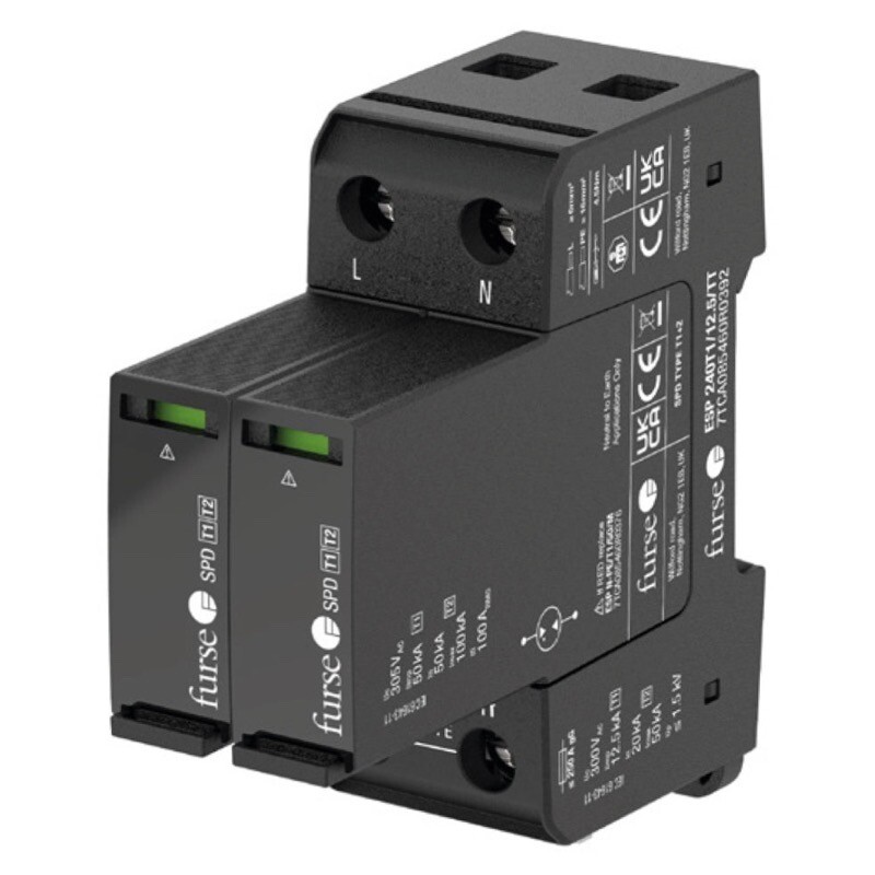 7TCA085460R0392 ABB Furse ESP 240T1/12.5/TT Single Phase Type 1 Surge Protection Device for TT Systems