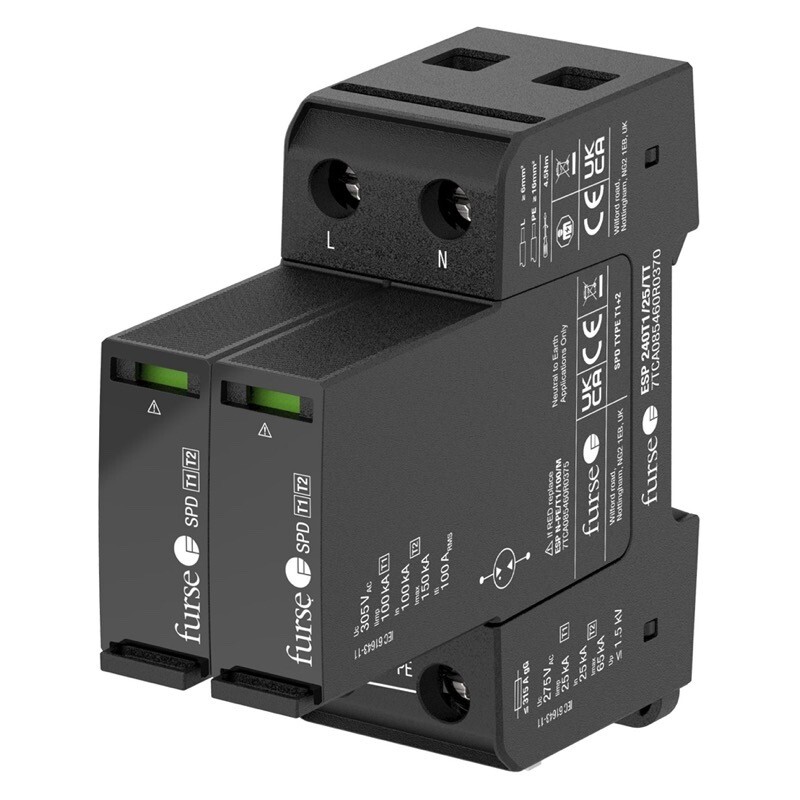 7TCA085460R0370 ABB Furse ESP 240T1/25/TT Single Phase Type 1 25kA Surge Protection Device for TT Systems