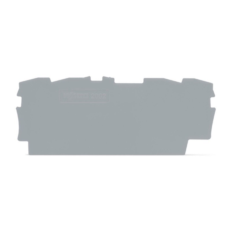 2002-1491 WAGO TOPJOB S Intermediate and End Plate 0.8mm Thick Grey
