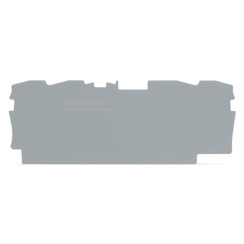 2004-1491 WAGO TOPJOB S Intermediate and End Plate 1mm Thick Grey