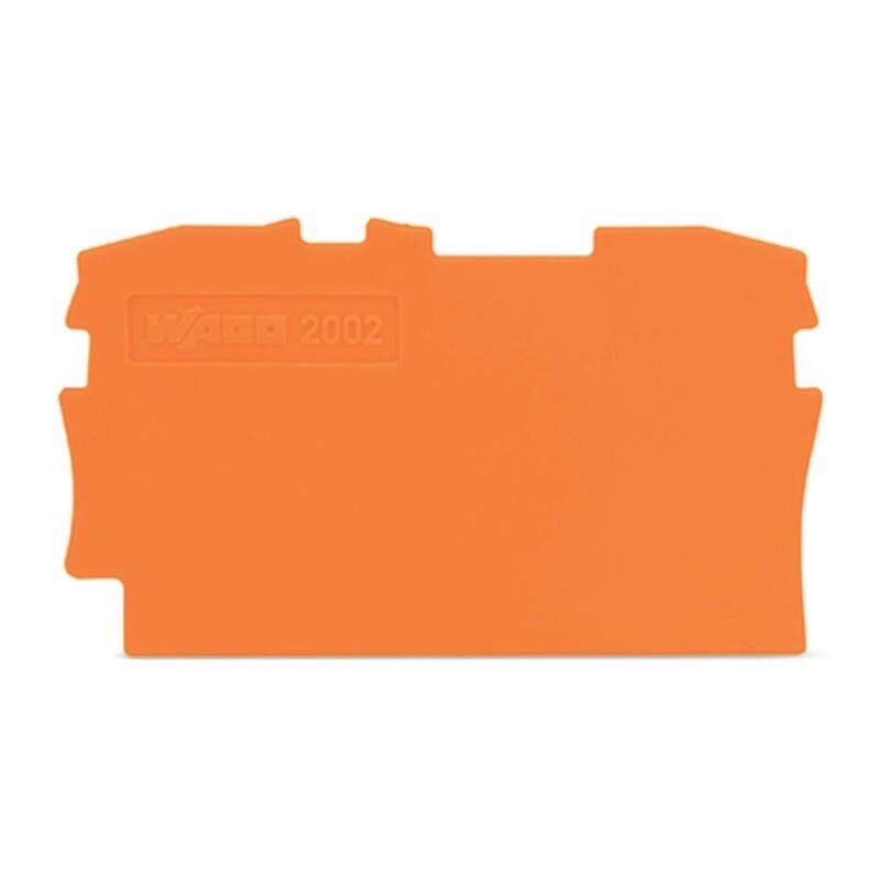 2002-1292 WAGO TOPJOB S Intermediate and End Plate 0.8mm Thick Orange