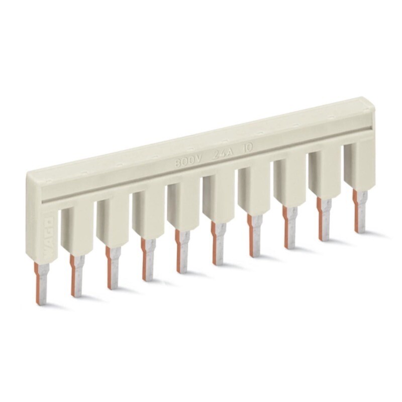 2002-410 WAGO TOPJOB S Jumper 10-way Insulated Light Grey 10 Way 25A