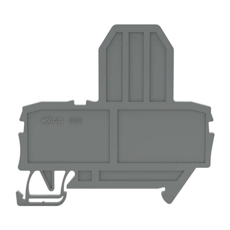 2002-991 WAGO TOPJOB S End Plate for Fuse Terminal Block 2mm Thick Grey