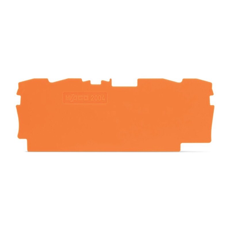 2004-1492 WAGO TOPJOB S Intermediate and End Plate 1mm Thick Orange