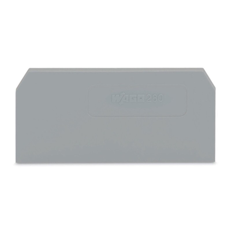 280-308 WAGO Intermediate and End Plate 2.5mm Thick Grey