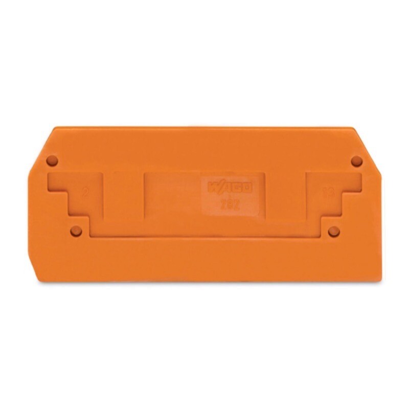 282-328 WAGO Intermediate and End Plate 2.5mm Thick Orange