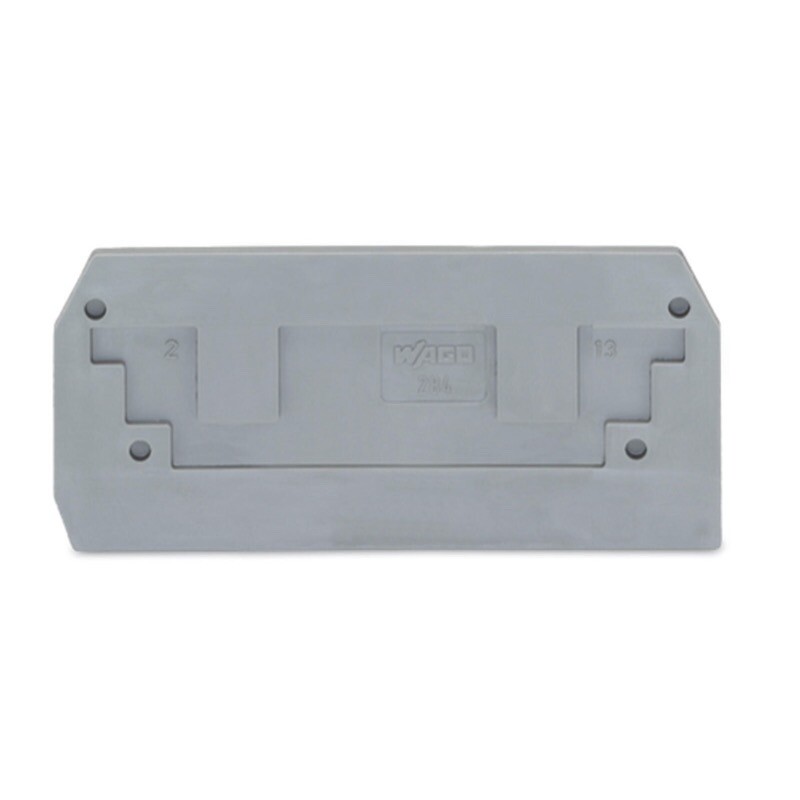 284-325 WAGO Intermediate and End Plate 2.5mm Thick Grey