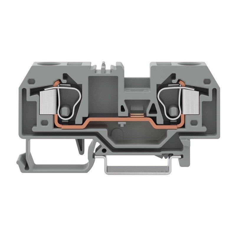 284-901 WAGO 2-conductor Through Terminal Block 10mm Center Marking for TS35 DIN Rail CAGE CLAMP Grey