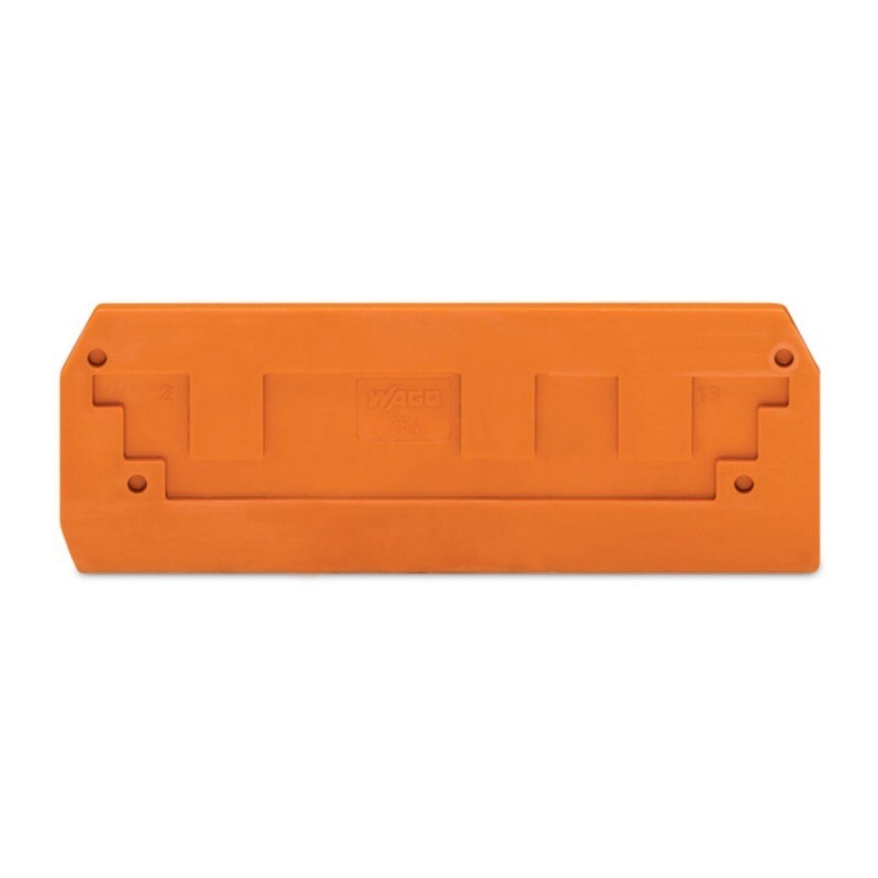 284-339 WAGO Intermediate and End Plate 2.5mm Thick Orange