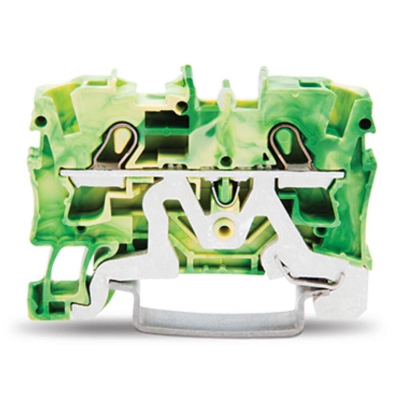 2004-1207 WAGO TOPJOB S 2-Conductor Ground Terminal Block 4mm2 Suitable for Ex e II Applications