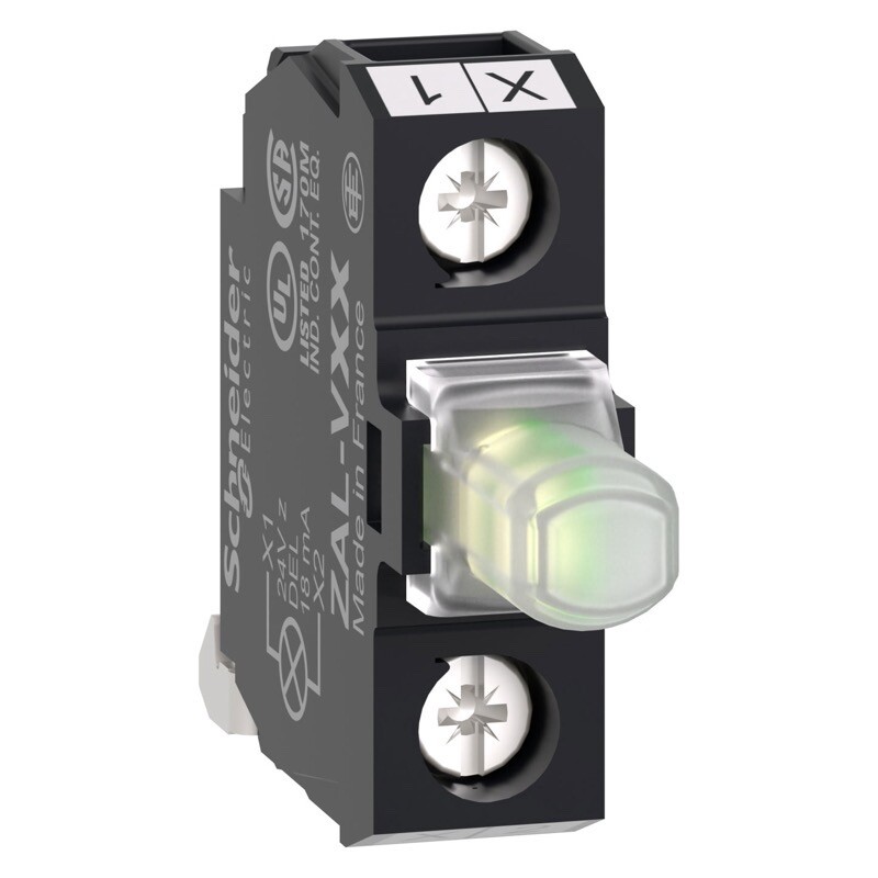 ZALVB1 Schneider Harmony XALD, XALK Light Block for Head 22mm Universal LED Mounting in Back of Enclosure 24V AC/DC