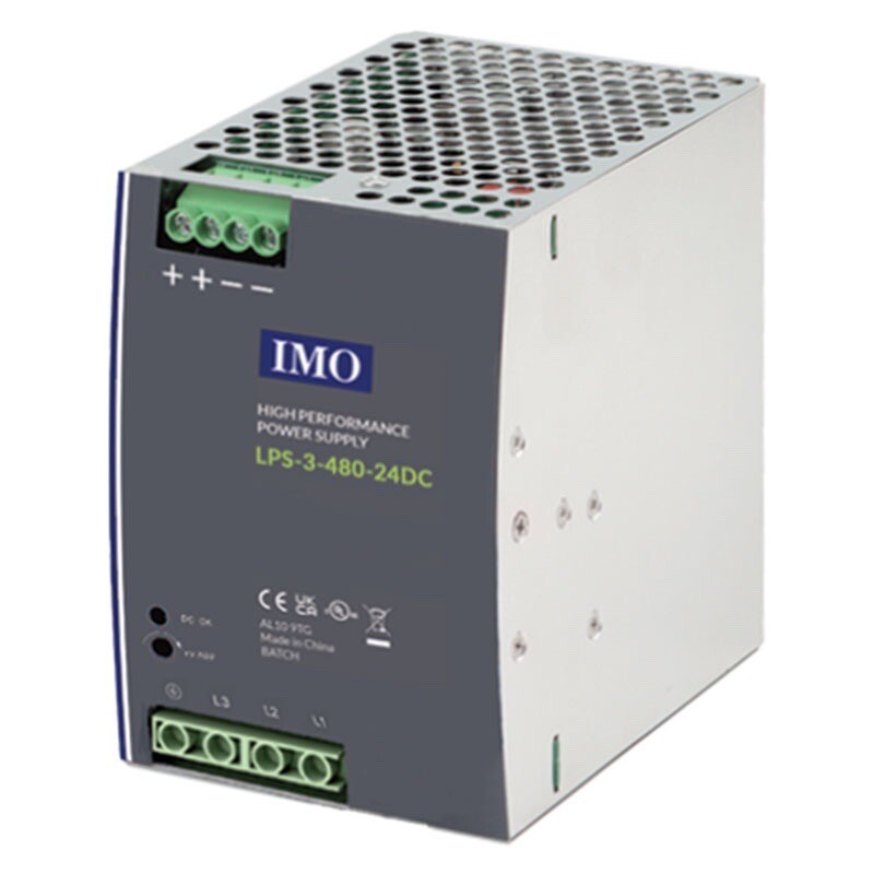 LPS-3-480-24DC IMO LPS Series Three Phase Power Supply 340-550V AC Input 24V DC Output 480 Watts 20A