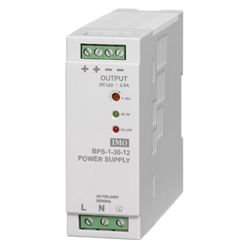 BPS-1-30-12DC IMO BPS Series AC-DC DIN Rail Power Supply 30W 90-264V AC Input 12V DC Output Voltage 2.5A