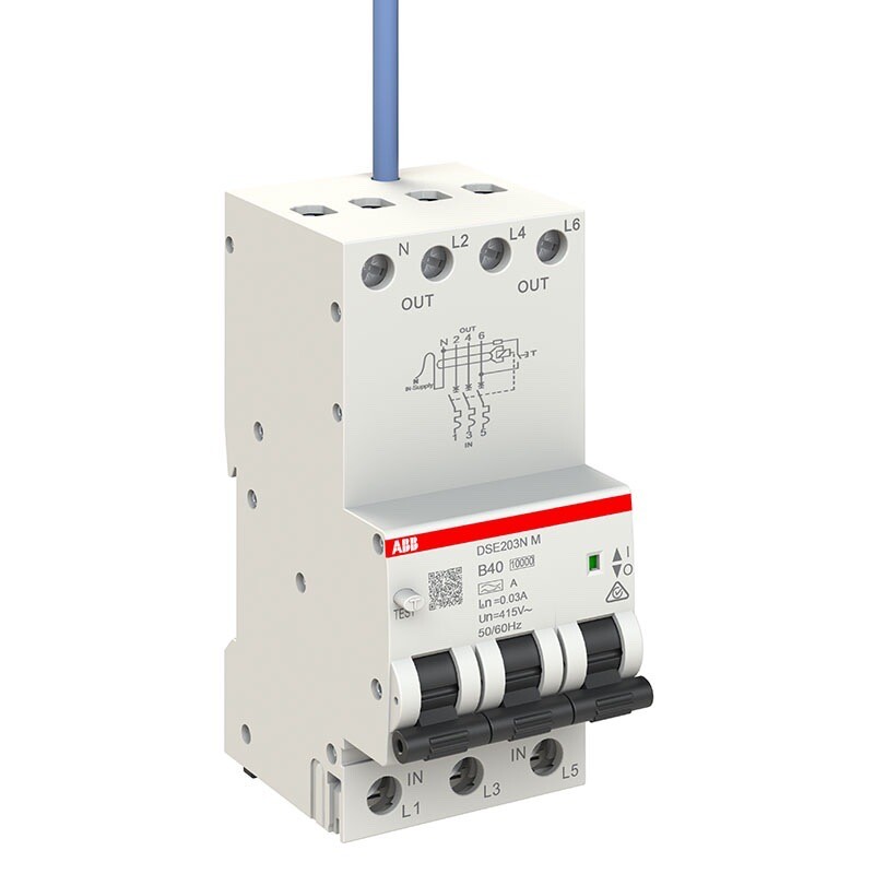 2TAZ234414R2405 ABB DSE203N M B40 A30 eRCBO 3P+N 30mA 40A B Type A