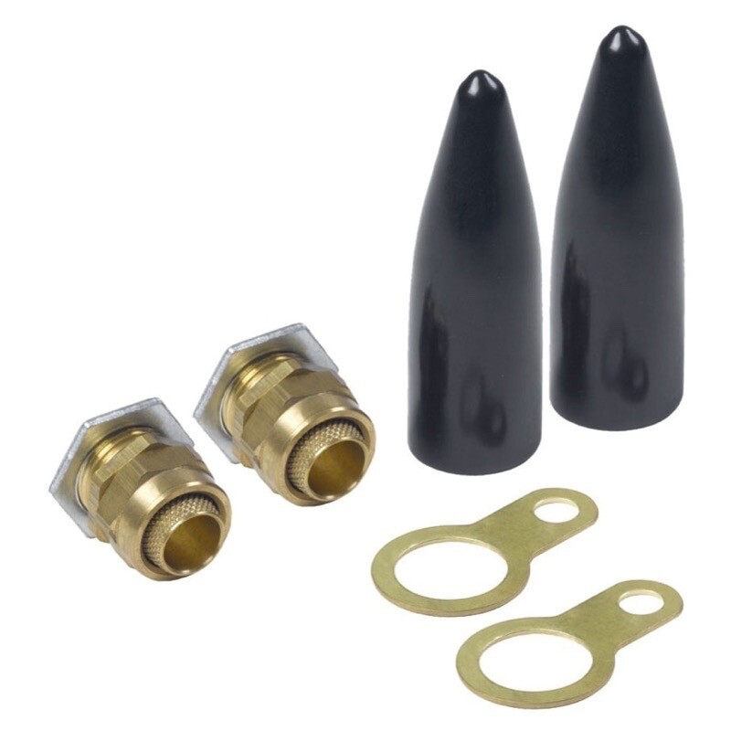 BW25L WISKA BW M25 Brass Gland for SWA Cable IP20 Includes Locknut,  Shroud &amp; Earth Tag