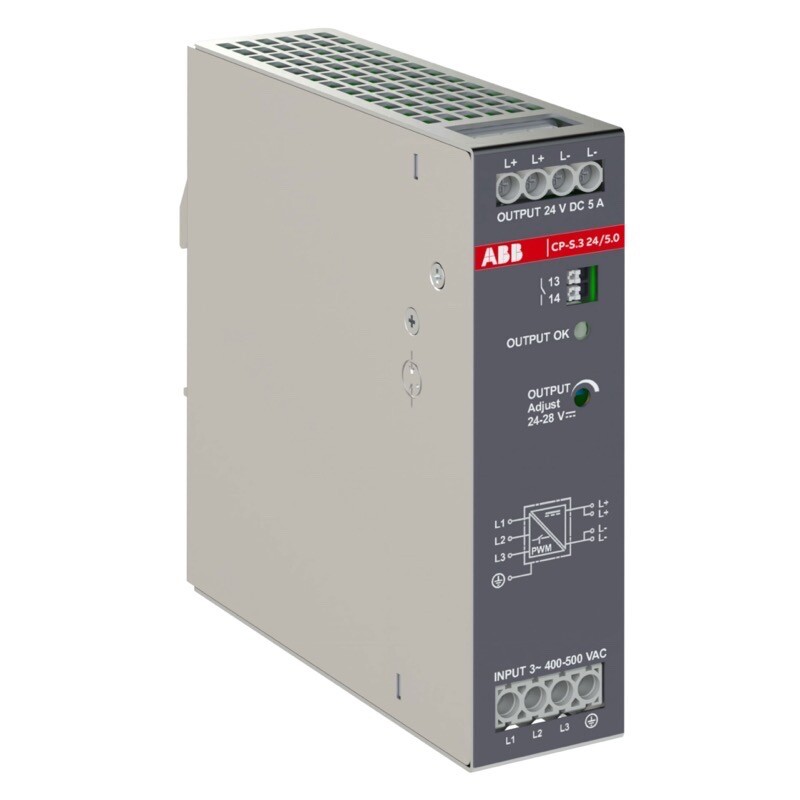 1SVR340567R1000 ABB CP-S.3 24/5.0 Power Supply In:3x400-500VAC Out:DC 24V/5A