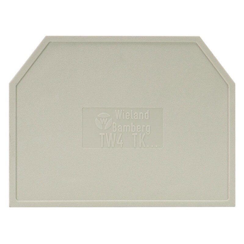 07.311.8155.0 Wieland TW 4 TK... /V0 Partition for DIN Rail Terminal Blocks Type WK 4 TK Grey