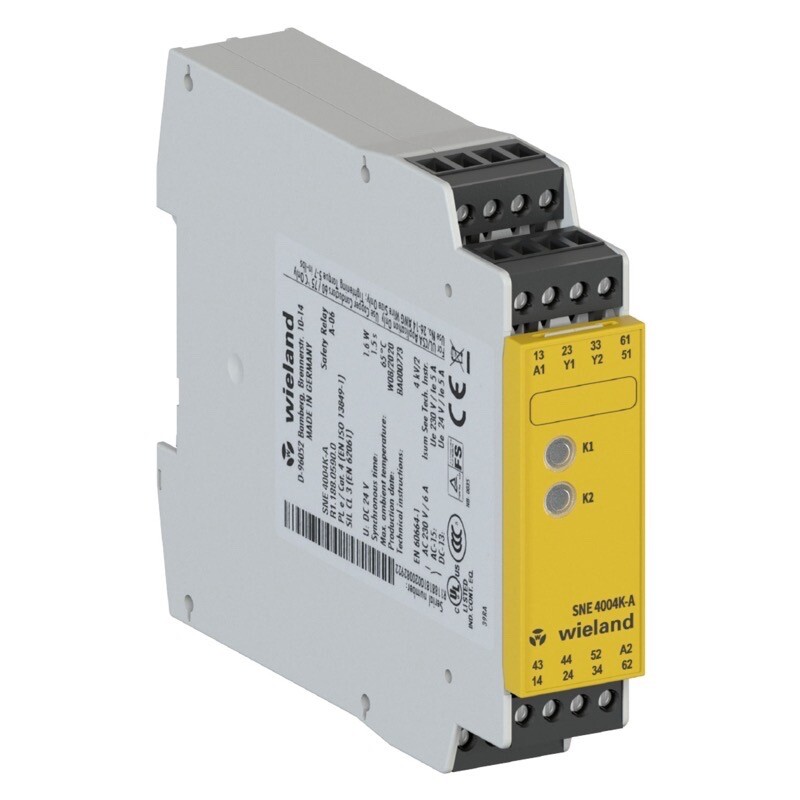 R1.188.0590.0 Wieland safe Relay SNE4004K-A AC/DC 24V (A) Output Expansion Unit 4 Enabling Current Paths