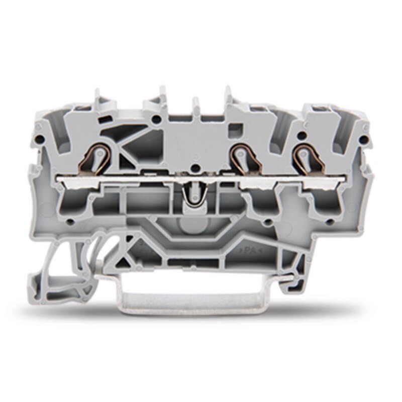 2002-1301 3-conductor Through Terminal Block 2.5mm2 Suitable for Ex e II Applications Side and Center Marking