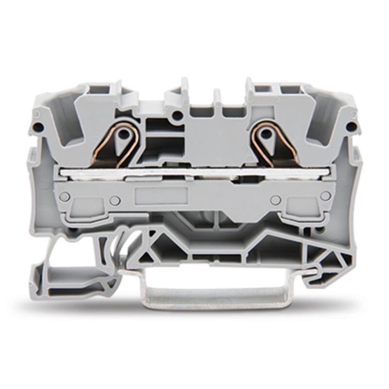 2006-1201 WAGO TOPJOB S 2-conductor Through Terminal Block 6mm2 Suitable for Ex e II Applications Side and Centre Marking