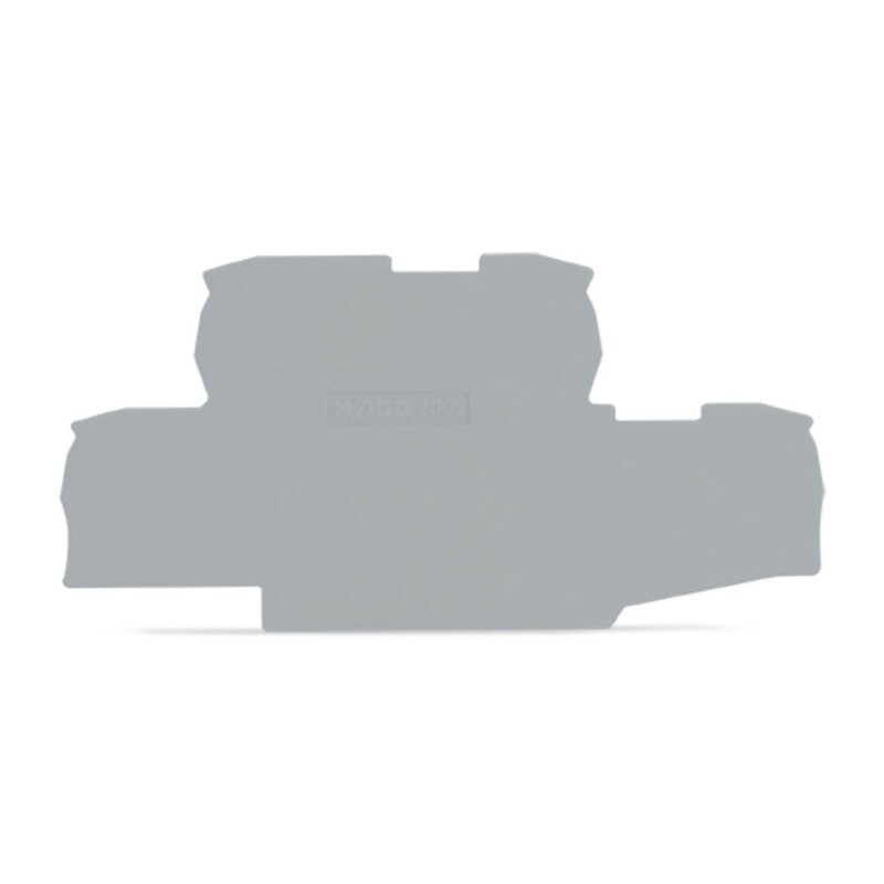 2002-2791 WAGO TOPJOB S End Plate 0.8mm Thick Grey