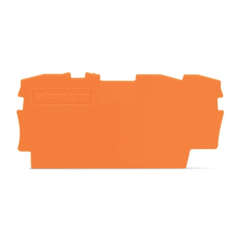 2002-1392 WAGO TOPJOB S Intermediate &amp; End Plate 0.8mm Thick Orange