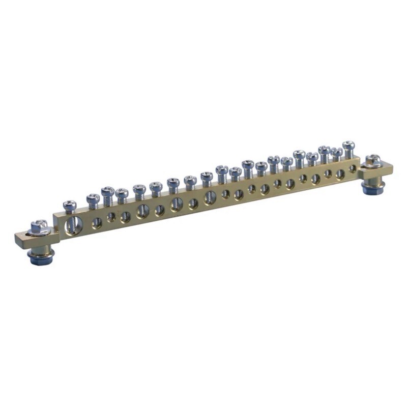 568662 nVent ERIFLEX EB-20 Earthing &amp; Neutral Busbar Brass 20 Connections