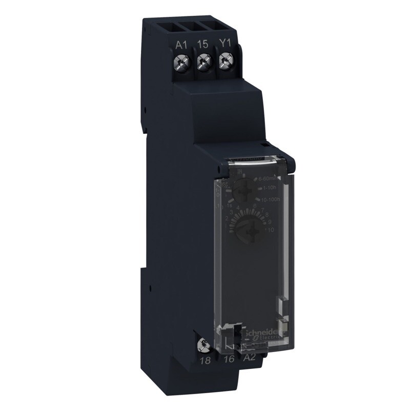 RE17RAMU Schneider Harmony Modular Timing Relay 8A 1 C/O 1s-100h On-delay 24-240VAC