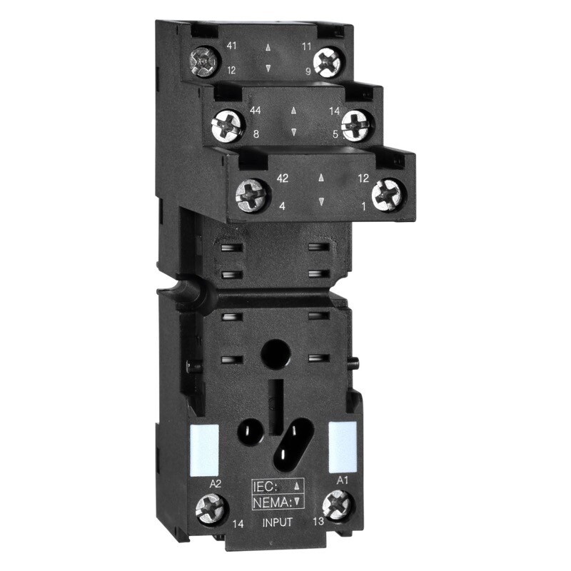 RXZE2S108M Schneider Harmony Socket Separate Contact Stepped Style Base 12A 8 Pin 2 Pole Relay Type RXM2 Screw 250VAC