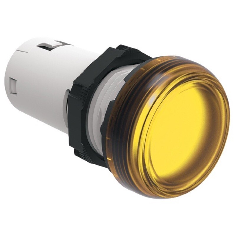 LPMLA5 Lovato Electric Platinum LED Pilot Lamp 12VAC/DC Yellow Monoblock Style 22.5mm IP66, IP67, IP69K