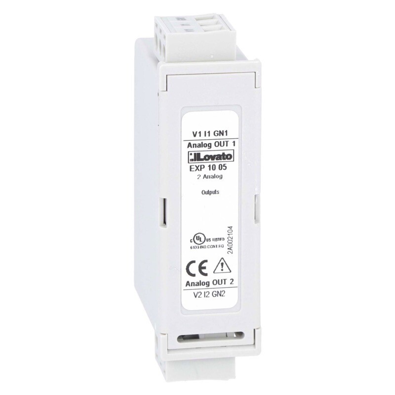 EXP1005 LOVATO Expansion Module EXP Series for Flush Mount Products 2 Analog Outputs Opto-isolated 0/4-20mA 0-10V