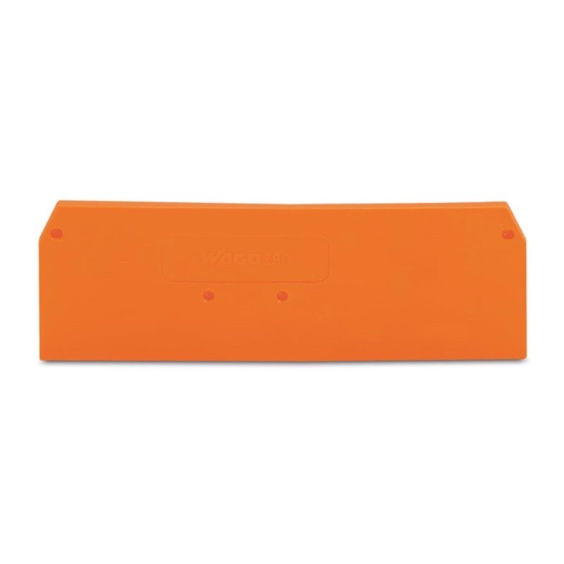 280-315 WAGO Intermediate and End Plate 2.5mm Thick Orange
