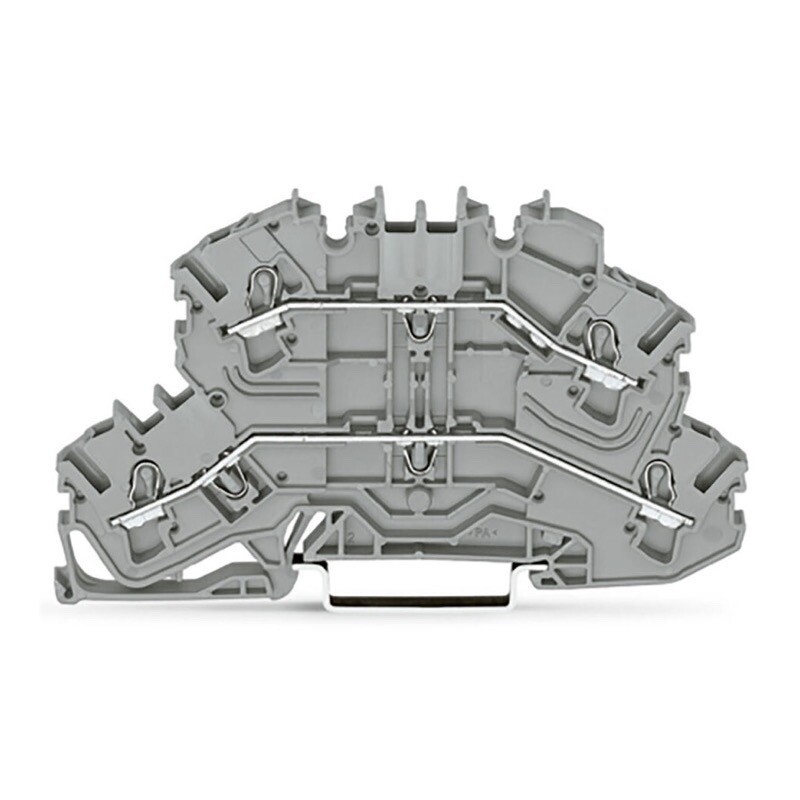 2002-2601 WAGO Double-deck Terminal Block Through/ Through Terminal Block L/L without Marker Carrier for TS35