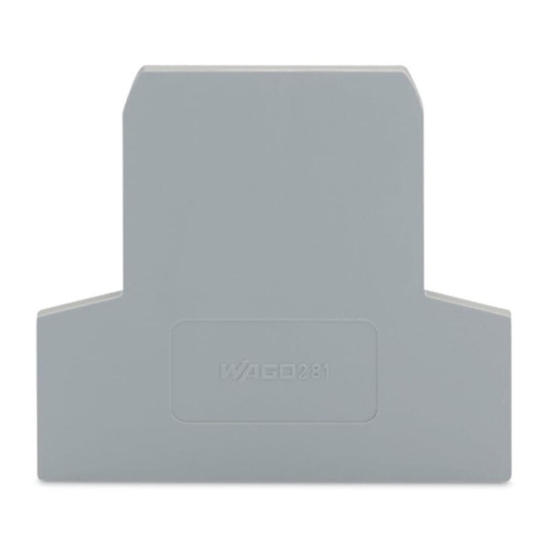 281-311 WAGO Intermediate and End Plate 2.5mm Thick Grey