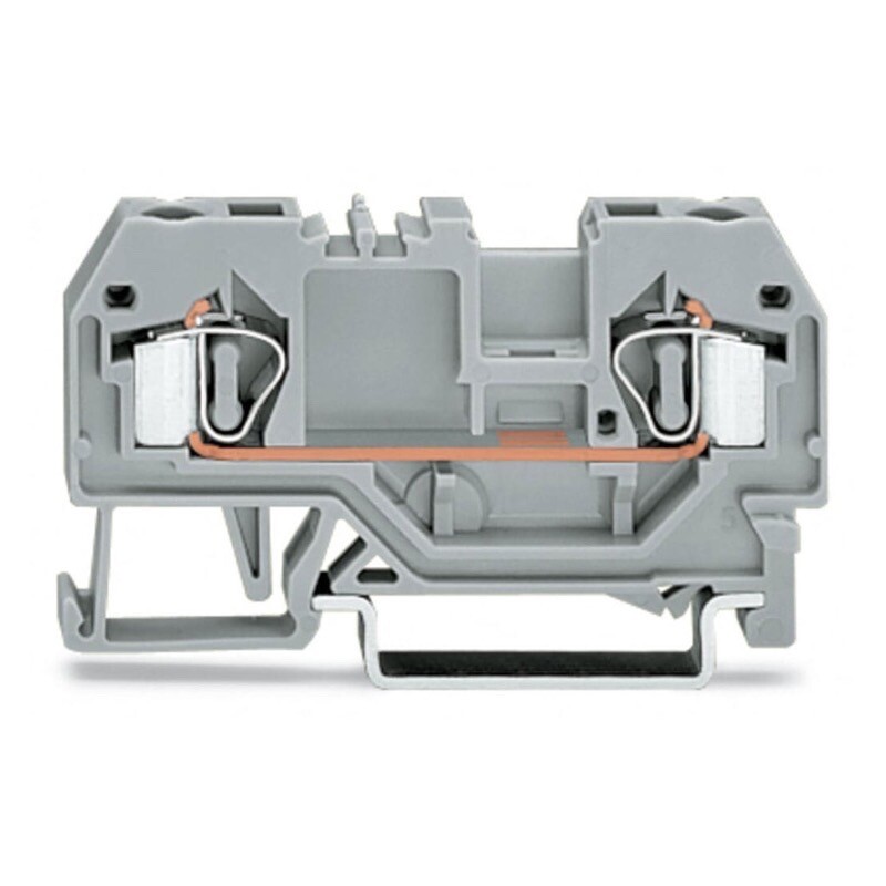 281-901 WAGO 2-conductor Through Terminal Block 4mm2 Centre Marking for DIN Rail 35 x 15 and 35 x 7.5 CAGE CLAMP