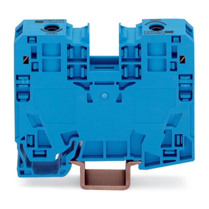 285-134 Block;WAGO 2-conductor Through Terminal Bloc 35mm Lateral Marker Slots Only for DIN 35 x 15 Rail Power CAGE CLAMP