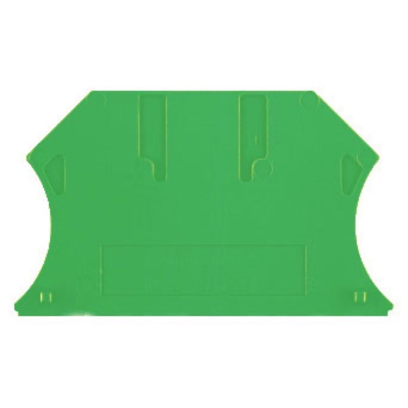 1072200000 Weidmuller WAP 2.5-10 GN End Plate for Terminals Green Height: 56mm Width: 1.5mm V-0 Wemid Snap-on: No