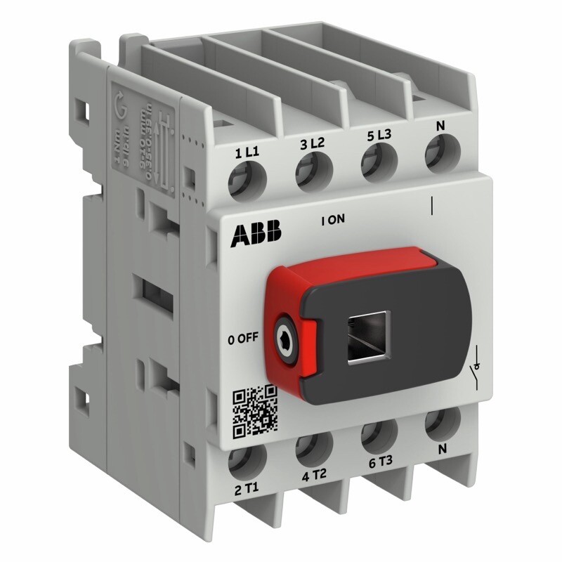 1SCA163497R1001 ABB OT40G1-4BSN2 OT Plus Switch-disconnector 40A Frame Size G1 4 Pole Base &amp; DIN-rail Mounting Front Operated