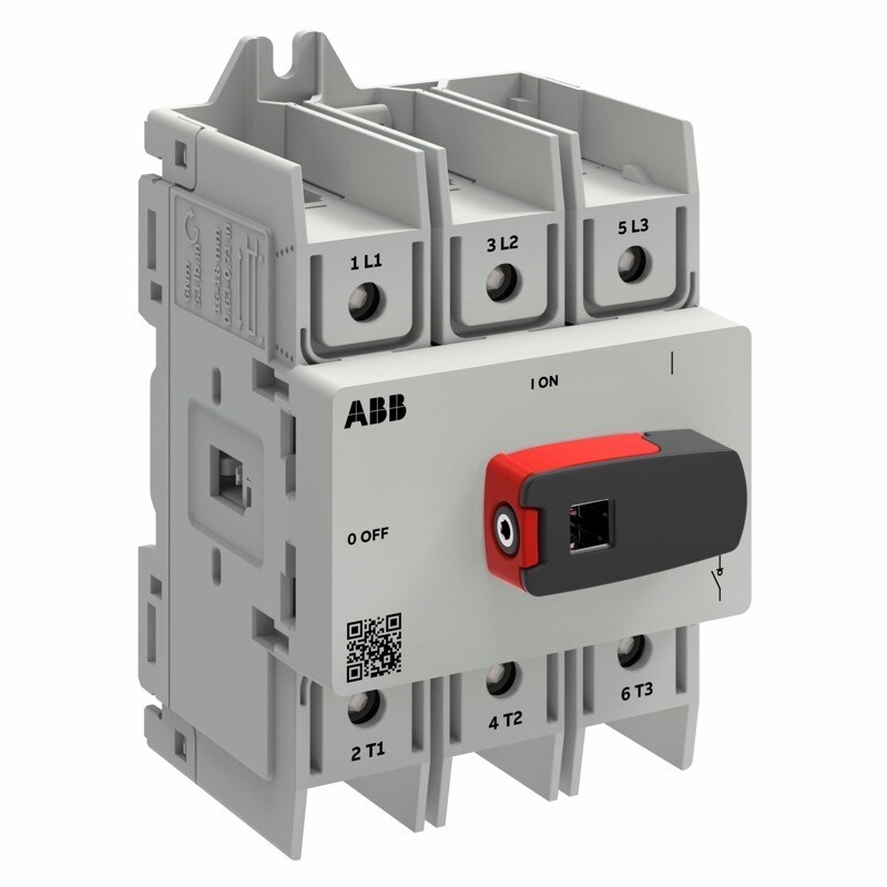 1SCA162508R1001 ABB OT63G3-3BS OT Plus Switch-disconnector 63A Frame Size G3 3 Pole Base &amp; DIN-rail Mounting Front Operated